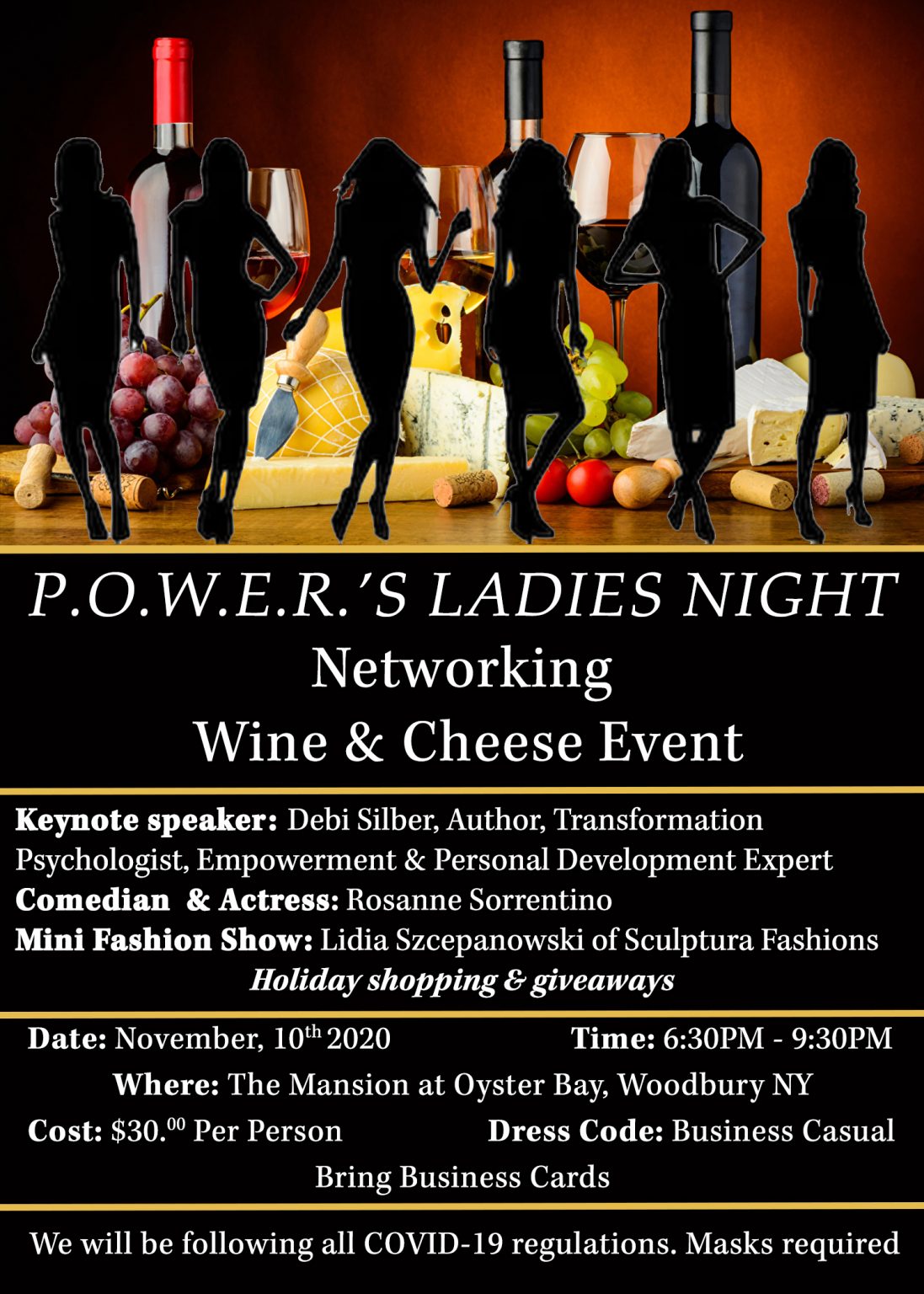wine and cheese event Professional Organization of Women of